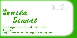 monika staudt business card